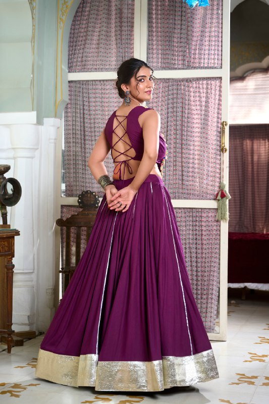 Majestic Charm Twirl Ready Navratri Mirror Work Lehenga