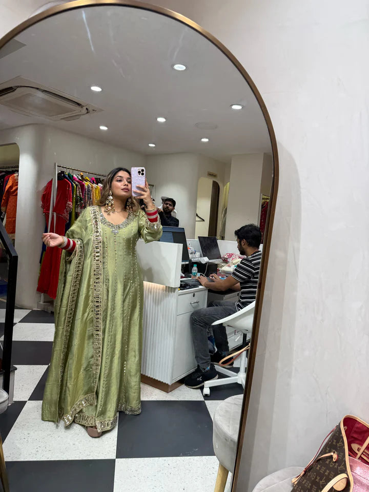 “Nuha” - Three Piece Anarkali Set