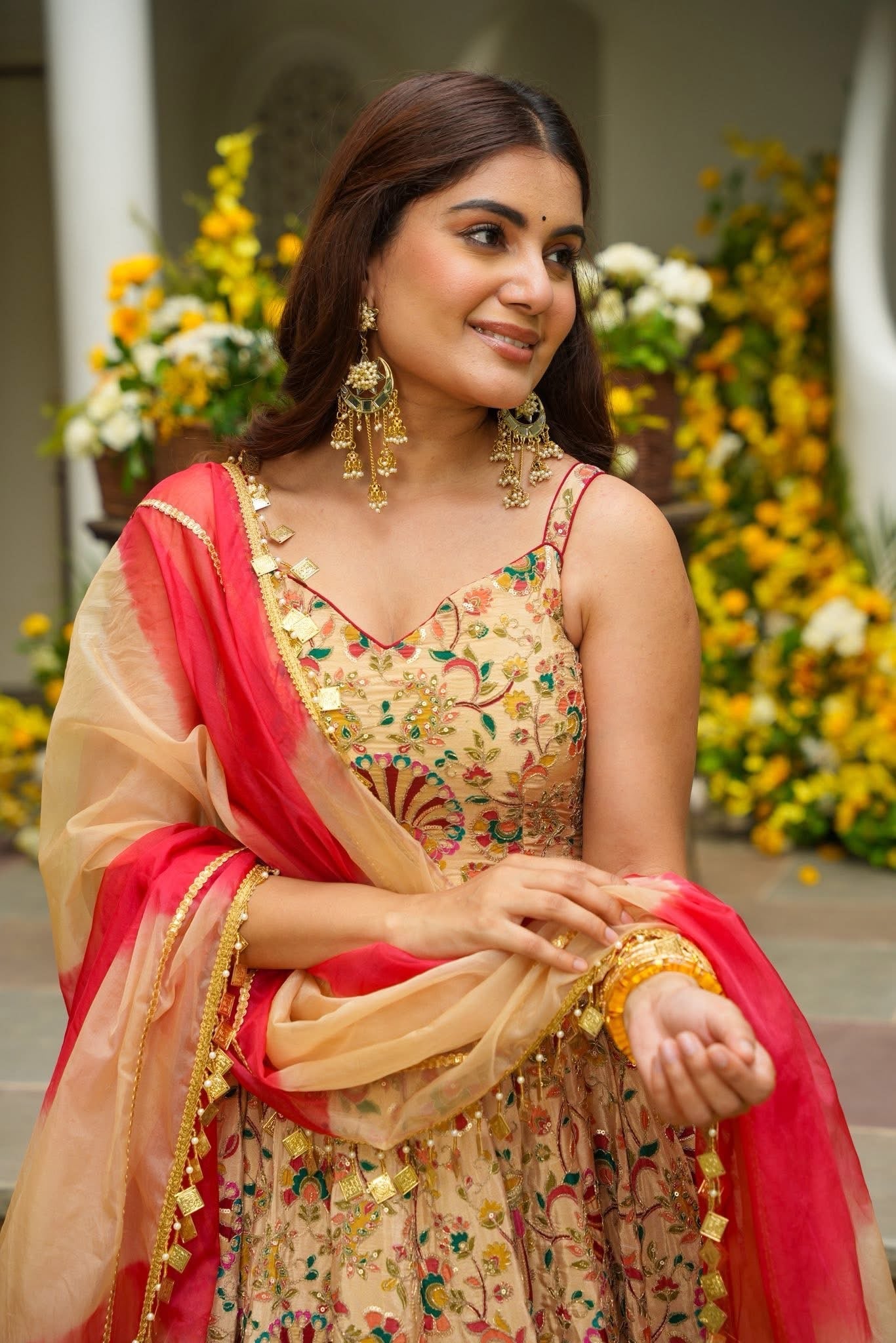 Ridhanya Clinker Festive Heavy Maxi Set