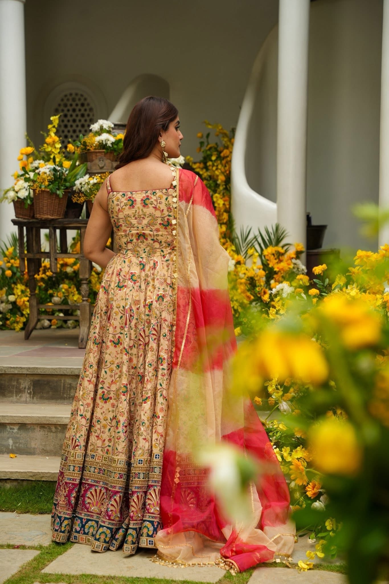 Ridhanya Clinker Festive Heavy Maxi Set