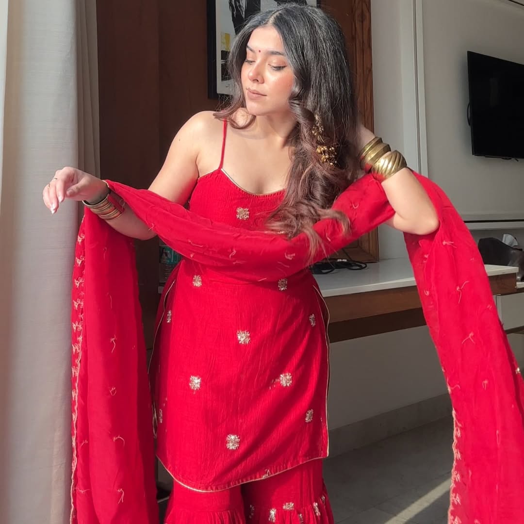 Neha Red Sharara Set