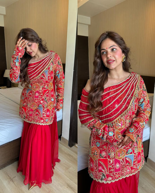 Heritage Handwork Patola Kurta Set