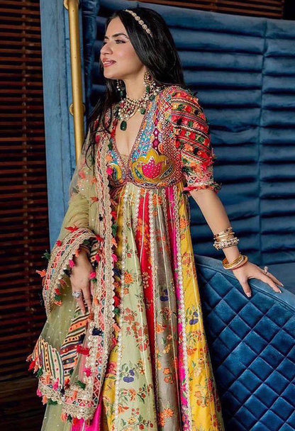 Royal Multicolor Boho Floral Anarkali Set