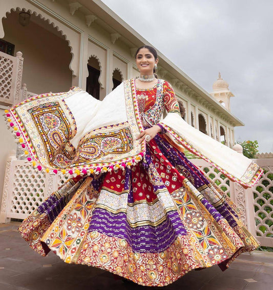 Navratri Night Classy Lehenga Choli With Real Mirror Work