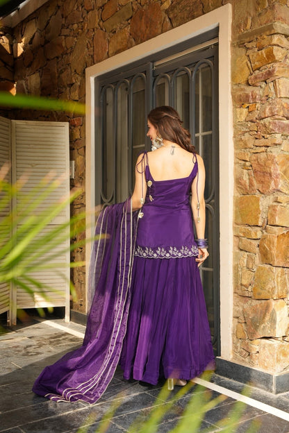 Zari Zikar Kurta Set