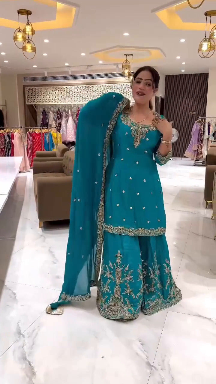 Afreen Moti Work Mughal Grace Sharara Set