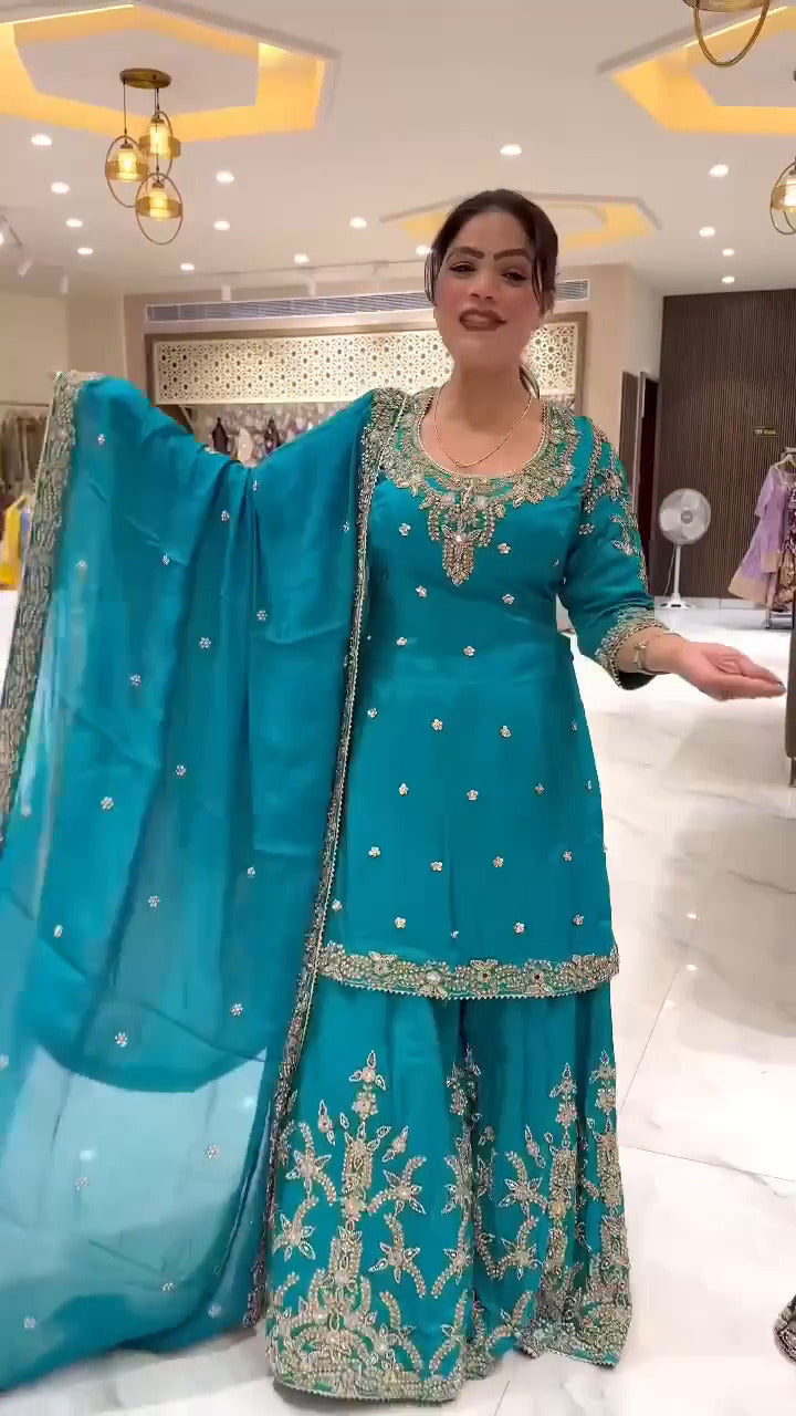 Afreen Moti Work Mughal Grace Sharara Set