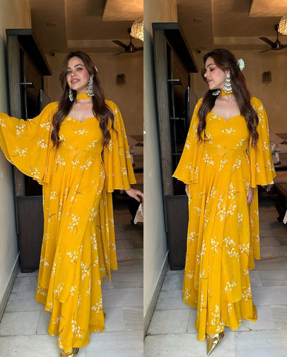 Amber Aura Celebration Wear Sharara Set