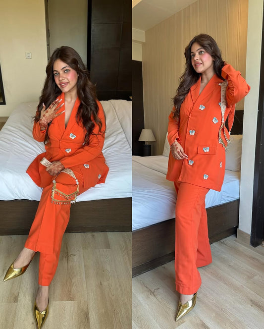 Playful Tangerine Butterfly Co-ord