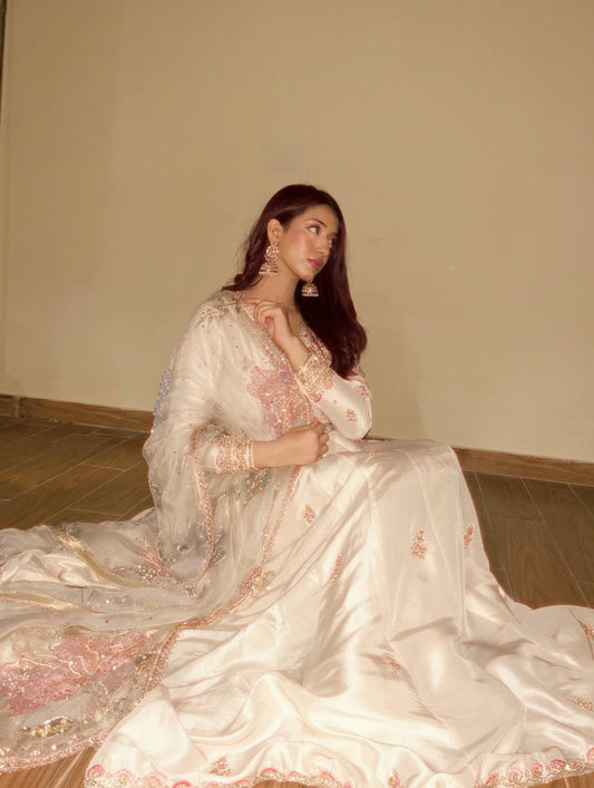 Pearl Glow Anarkali Gown
