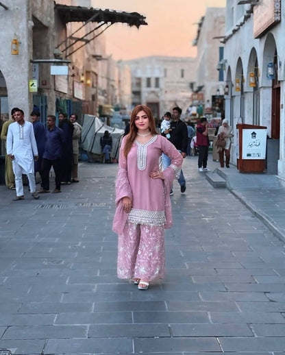 Sunehri Sitara: A Golden Glow in Ornate Sharara Attire