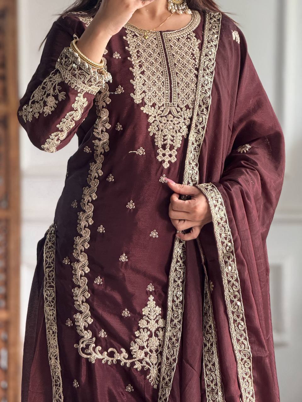 Roshani Attractive Party Wear Chinon Silk Pair