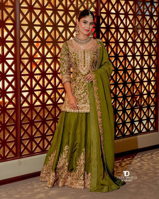 Zari Zewar Sharara –Drape of Dreams and Gold